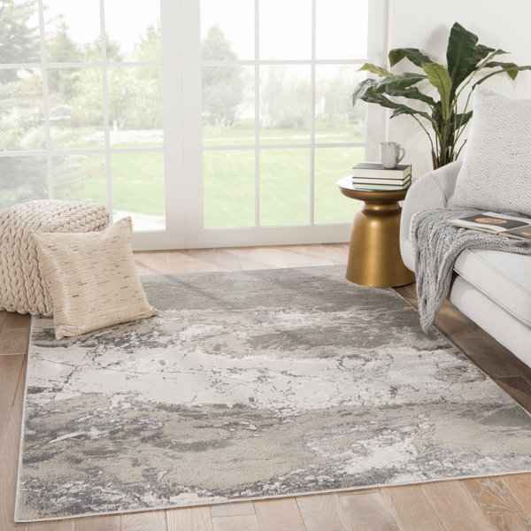 Williston Maslynn Abstract Gray Indoor Area Rug Wayfair